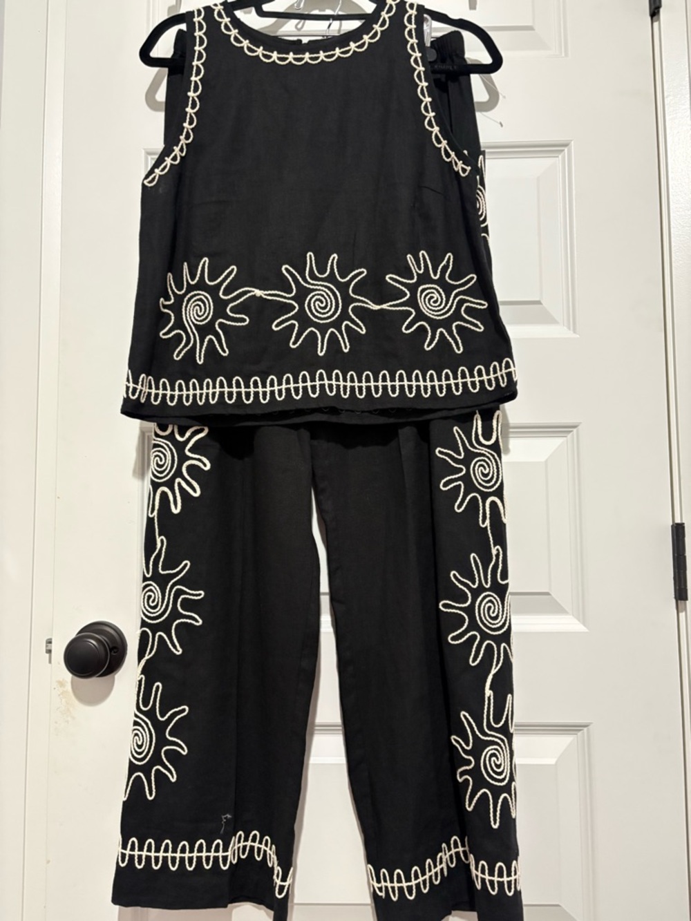 NWT Rachel Zoe Linen Blend Two Piece Wide-Leg Pant and Tank Set